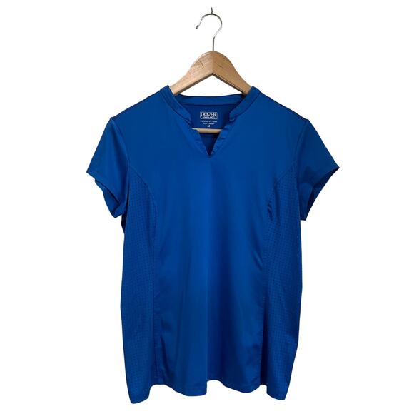 Dover Saddlery Stride Short Sleeve Blue Stride Equestrian Top Size M - Picture 1 of 7